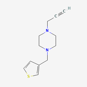 molecular formula C12H16N2S B2592104 1-丙-2-炔基-4-(噻吩-3-基甲基)哌嗪 CAS No. 1240739-73-4