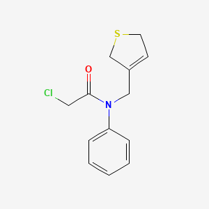 molecular formula C13H14ClNOS B2592107 2-chloro-N-(2,5-dihydrothiophen-3-ylmethyl)-N-phenylacetamide CAS No. 851116-07-9