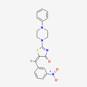 (E)-5-(3-nitrobenzylidene)-2-(4-phenylpiperazin-1-yl)thiazol-4(5H)-one