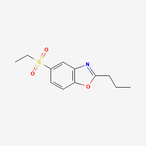 Ethyl 2-propyl-1,3-benzoxazol-5-yl sulfone