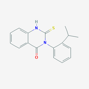 molecular formula C17H16N2OS B2592114 3-[2-(丙-2-基)苯基]-2-硫代-3,4-二氢喹唑啉-4-酮 CAS No. 380346-10-1