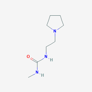 molecular formula C8H17N3O B2592116 3-Methyl-1-[2-(pyrrolidin-1-yl)ethyl]urea CAS No. 1602869-85-1