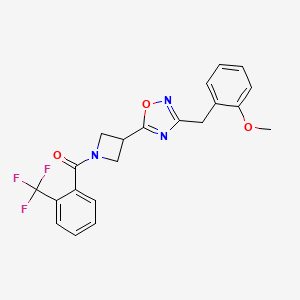 (3-(3-(2-Methoxybenzyl)-1,2,4-oxadiazol-5-yl)azetidin-1-yl)(2-(trifluoromethyl)phenyl)methanone