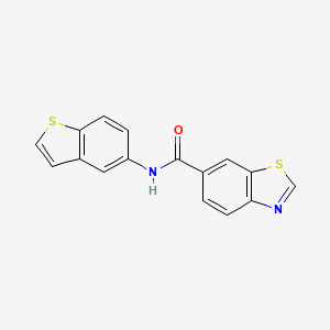 molecular formula C16H10N2OS2 B2592119 N-(1-benzothiophen-5-yl)-1,3-benzothiazole-6-carboxamide CAS No. 681174-02-7