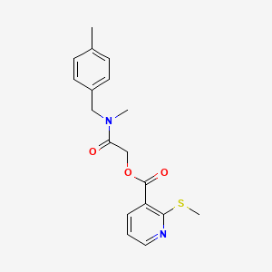 {Methyl[(4-methylphenyl)methyl]carbamoyl}methyl 2-(methylsulfanyl)pyridine-3-carboxylate