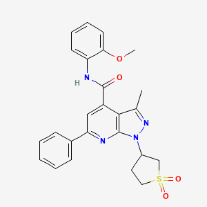 1-(1,1-dioxidotetrahydrothiophen-3-yl)-N-(2-methoxyphenyl)-3-methyl-6-phenyl-1H-pyrazolo[3,4-b]pyridine-4-carboxamide