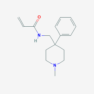 molecular formula C16H22N2O B2592148 N-[(1-Methyl-4-phenylpiperidin-4-yl)methyl]prop-2-enamide CAS No. 2411255-22-4