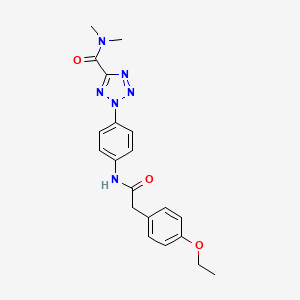 molecular formula C20H22N6O3 B2592149 2-(4-(2-(4-ethoxyphenyl)acetamido)phenyl)-N,N-dimethyl-2H-tetrazole-5-carboxamide CAS No. 1396675-29-8