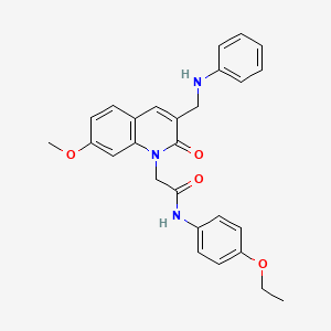 2-[3-(anilinomethyl)-7-methoxy-2-oxoquinolin-1(2H)-yl]-N-(4-ethoxyphenyl)acetamide