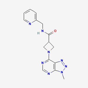 1-(3-methyl-3H-[1,2,3]triazolo[4,5-d]pyrimidin-7-yl)-N-(pyridin-2-ylmethyl)azetidine-3-carboxamide