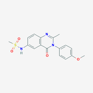 N-(3-(4-methoxyphenyl)-2-methyl-4-oxo-3,4-dihydroquinazolin-6-yl)methanesulfonamide