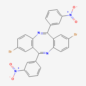 molecular formula C26H14Br2N4O4 B2592171 2,8-Dibromo-6,12-bis(3-nitrophenyl)benzo[c][1,5]benzodiazocine CAS No. 60773-33-3