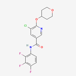 5-chloro-6-((tetrahydro-2H-pyran-4-yl)oxy)-N-(2,3,4-trifluorophenyl)nicotinamide