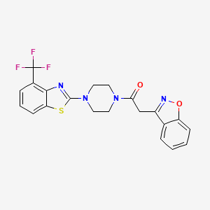 2-(Benzo[d]isoxazol-3-yl)-1-(4-(4-(trifluoromethyl)benzo[d]thiazol-2-yl)piperazin-1-yl)ethanone