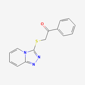 1-Phenyl-2-([1,2,4]triazolo[4,3-a]pyridin-3-ylthio)ethanone