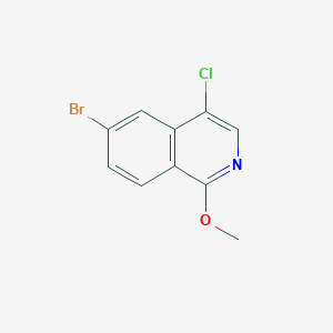 molecular formula C10H7BrClNO B2592189 6-Bromo-4-chloro-1-methoxyisoquinoline CAS No. 1779789-77-3