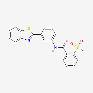 molecular formula C21H16N2O3S2 B2592191 N-(3-(benzo[d]thiazol-2-yl)phenyl)-2-(methylsulfonyl)benzamide CAS No. 896365-51-8