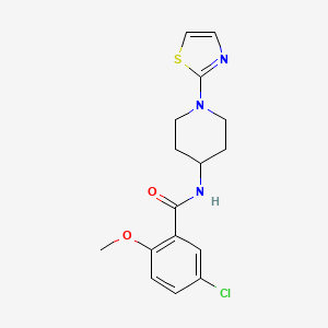 5-chloro-2-methoxy-N-(1-(thiazol-2-yl)piperidin-4-yl)benzamide