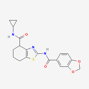 2-(benzo[d][1,3]dioxole-5-carboxamido)-N-cyclopropyl-4,5,6,7-tetrahydrobenzo[d]thiazole-4-carboxamide