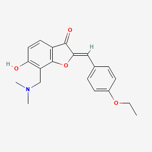 molecular formula C20H21NO4 B2592199 (Z)-7-((dimethylamino)methyl)-2-(4-ethoxybenzylidene)-6-hydroxybenzofuran-3(2H)-one CAS No. 869077-09-8