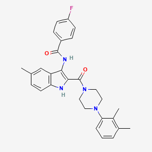 5-{[(4-fluorophenyl)sulfonyl]amino}-N-isopropyl-2-piperazin-1-ylnicotinamide