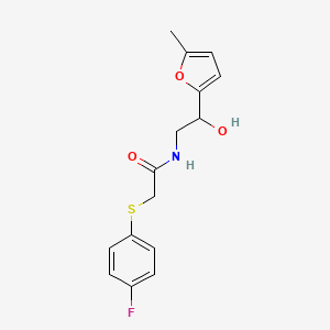 2-((4-fluorophenyl)thio)-N-(2-hydroxy-2-(5-methylfuran-2-yl)ethyl)acetamide