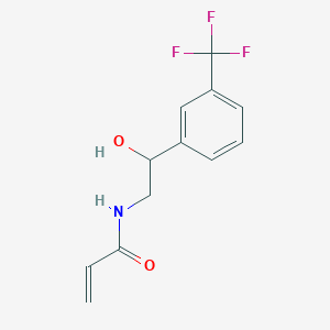 molecular formula C12H12F3NO2 B2592205 N-[2-Hydroxy-2-[3-(trifluoromethyl)phenyl]ethyl]prop-2-enamide CAS No. 2361656-31-5