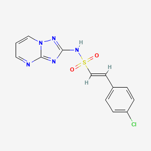 (E)-2-(4-chlorophenyl)-N-([1,2,4]triazolo[1,5-a]pyrimidin-2-yl)ethenesulfonamide