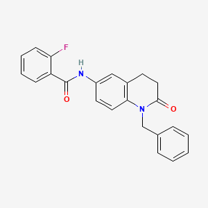 molecular formula C23H19FN2O2 B2592211 N-(1-benzyl-2-oxo-1,2,3,4-tetrahydroquinolin-6-yl)-2-fluorobenzamide CAS No. 941910-63-0