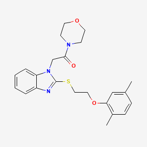 2-(2-((2-(2,5-dimethylphenoxy)ethyl)thio)-1H-benzo[d]imidazol-1-yl)-1-morpholinoethanone