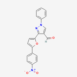 3-[5-(4-Nitrophenyl)furan-2-yl]-1-phenylpyrazole-4-carbaldehyde