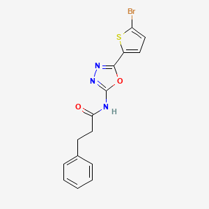 N-(5-(5-bromothiophen-2-yl)-1,3,4-oxadiazol-2-yl)-3-phenylpropanamide