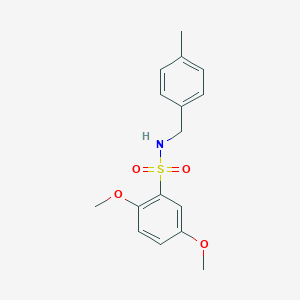 molecular formula C16H19NO4S B259222 2,5-dimethoxy-N-(4-methylbenzyl)benzenesulfonamide 