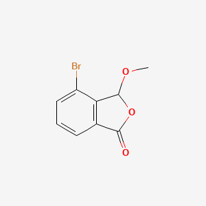 molecular formula C9H7BrO3 B2592221 4-溴-3-甲氧基异苯并呋喃-1(3H)-酮 CAS No. 2322511-81-7