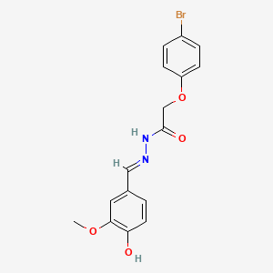 2-(4-bromophenoxy)-N'-[(E)-(4-hydroxy-3-methoxyphenyl)methylidene]acetohydrazide