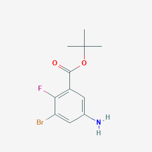 molecular formula C11H13BrFNO2 B2592235 Tert-butyl 5-amino-3-bromo-2-fluorobenzoate CAS No. 2248296-77-5