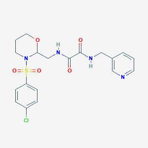 N1-((3-((4-chlorophenyl)sulfonyl)-1,3-oxazinan-2-yl)methyl)-N2-(pyridin-3-ylmethyl)oxalamide