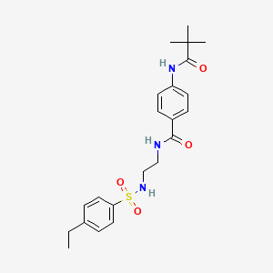 N-(2-(4-ethylphenylsulfonamido)ethyl)-4-pivalamidobenzamide