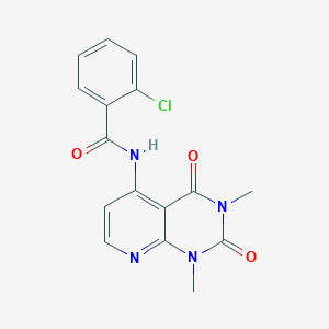 2-chloro-N-(1,3-dimethyl-2,4-dioxo-1,2,3,4-tetrahydropyrido[2,3-d]pyrimidin-5-yl)benzamide
