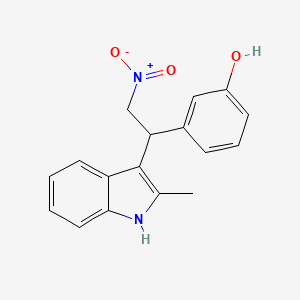 molecular formula C17H16N2O3 B2592246 3-[1-(2-methyl-1H-indol-3-yl)-2-nitroethyl]phenol CAS No. 315697-65-5