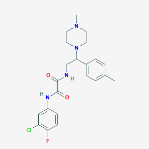 N1-(3-chloro-4-fluorophenyl)-N2-(2-(4-methylpiperazin-1-yl)-2-(p-tolyl)ethyl)oxalamide