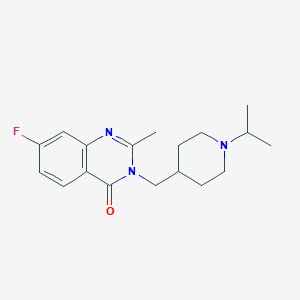 7-Fluoro-2-methyl-3-[(1-propan-2-ylpiperidin-4-yl)methyl]quinazolin-4-one