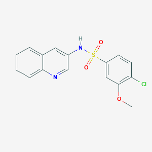 molecular formula C16H13ClN2O3S B259226 4-chloro-3-methoxy-N-(3-quinolinyl)benzenesulfonamide 