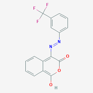 1H-isochromene-1,3,4-trione 4-{N-[3-(trifluoromethyl)phenyl]hydrazone}