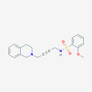 molecular formula C20H22N2O3S B2592313 N-(4-(3,4-dihydroisoquinolin-2(1H)-yl)but-2-yn-1-yl)-2-methoxybenzenesulfonamide CAS No. 1351660-29-1