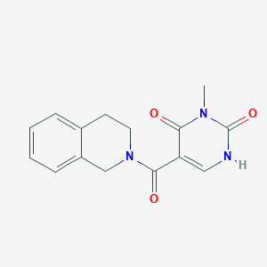 molecular formula C15H15N3O3 B2592318 3-methyl-5-(1,2,3,4-tetrahydroisoquinoline-2-carbonyl)pyrimidine-2,4(1H,3H)-dione CAS No. 1396880-79-7