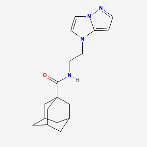 molecular formula C18H24N4O B2592319 (3r,5r,7r)-N-(2-(1H-imidazo[1,2-b]pyrazol-1-yl)ethyl)adamantane-1-carboxamide CAS No. 1788843-91-3