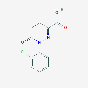 molecular formula C11H9ClN2O3 B2592320 1-(2-Chlorophenyl)-6-oxo-1,4,5,6-tetrahydropyridazine-3-carboxylic acid CAS No. 926270-80-6