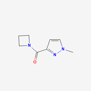 molecular formula C8H11N3O B2592321 azetidin-1-yl(1-methyl-1H-pyrazol-3-yl)methanone CAS No. 1872684-33-7