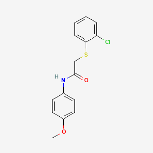 molecular formula C15H14ClNO2S B2592327 2-[(2-氯苯基)硫代]-N-(4-甲氧苯基)乙酰胺 CAS No. 339097-32-4